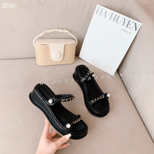 Dép da lì 5cm - DE324 - Ảnh 2