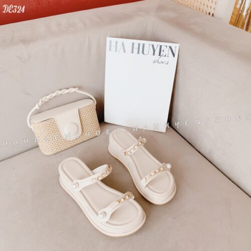 Dép da lì 5cm - DE324 - Ảnh 3