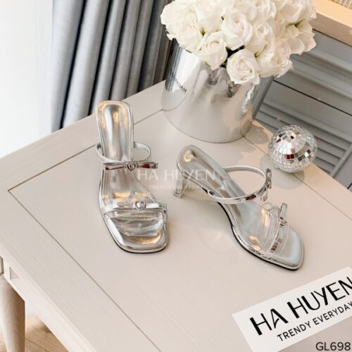 Guốc lê 2 quai nơ đá nhí 7cm - GL698 - Ảnh 3