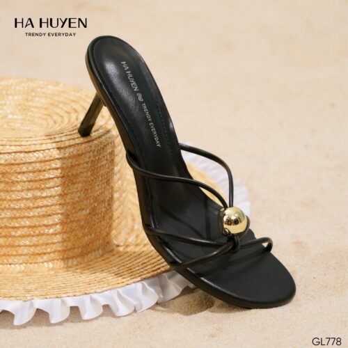 Guốc lê da lì 7cm - GL778