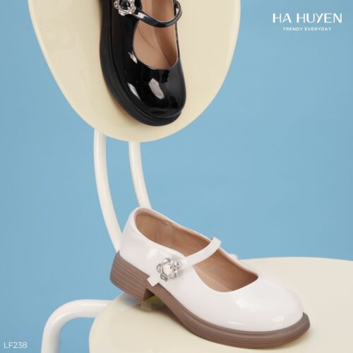 Loafer quai ngang hoa đá 4cm - LF238