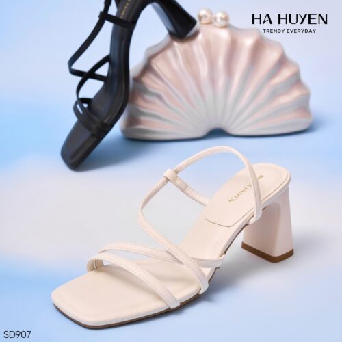 Sandals quai quấn chéo vắt quai hậu 7cm - SD907