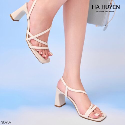 Sandals quai quấn chéo vắt quai hậu 7cm - SD907 - Ảnh 2