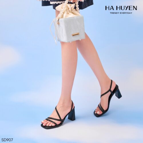 Sandals quai quấn chéo vắt quai hậu 7cm - SD907 - Ảnh 3