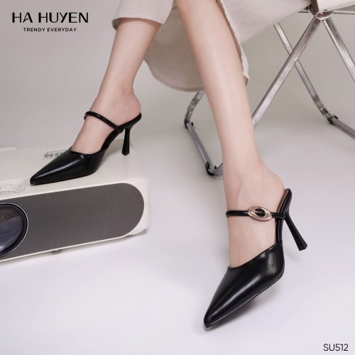 Sục mũi nhọn cut V quai ngang khoá vàng 7cm - SU512 - Ảnh 2