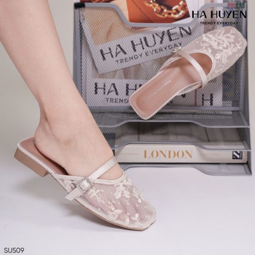 Sục lưới ren lá quai vải khoá cài 2cm - SU509