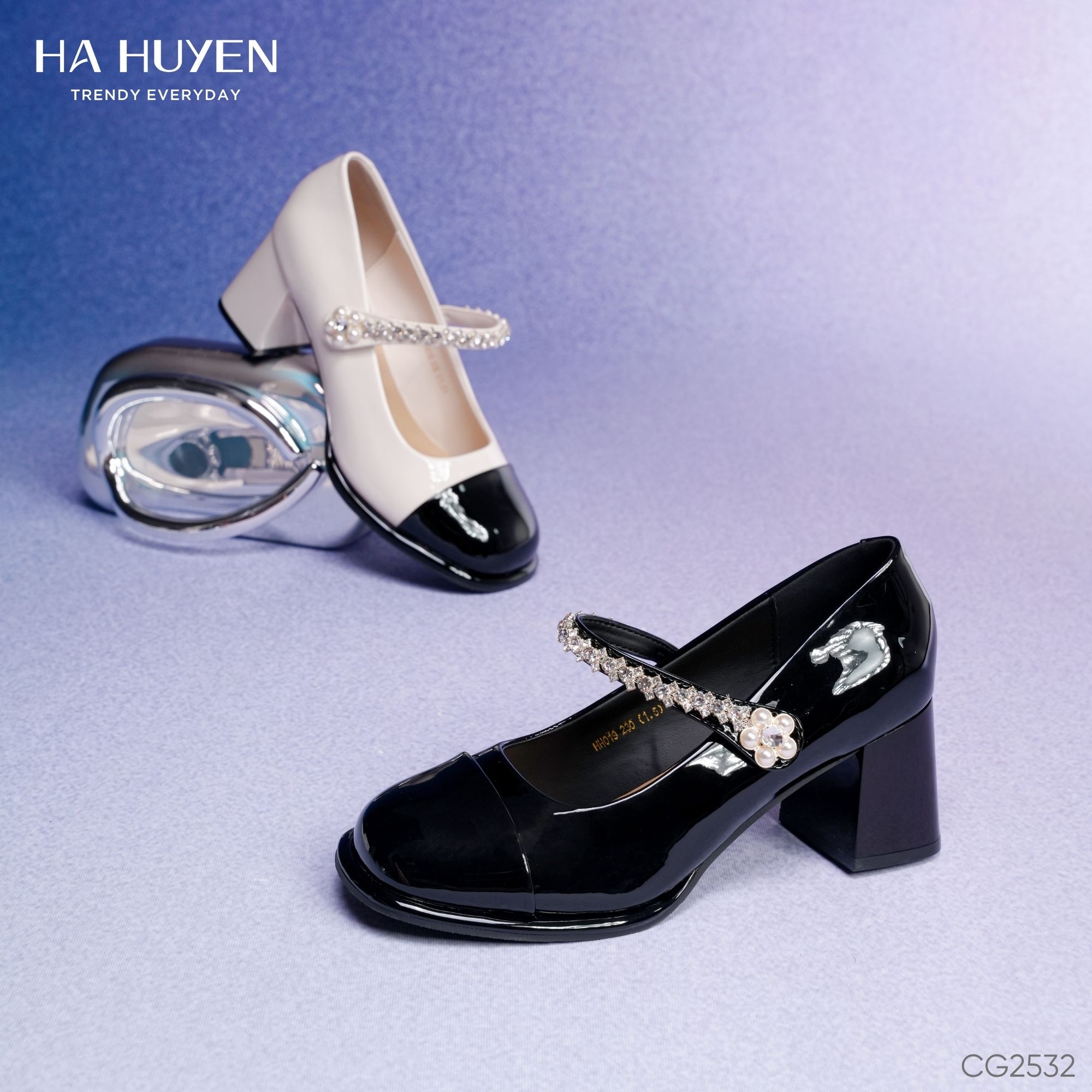 CG2532 Cao gót da bóng 6cm - CG2532 - Ảnh 1