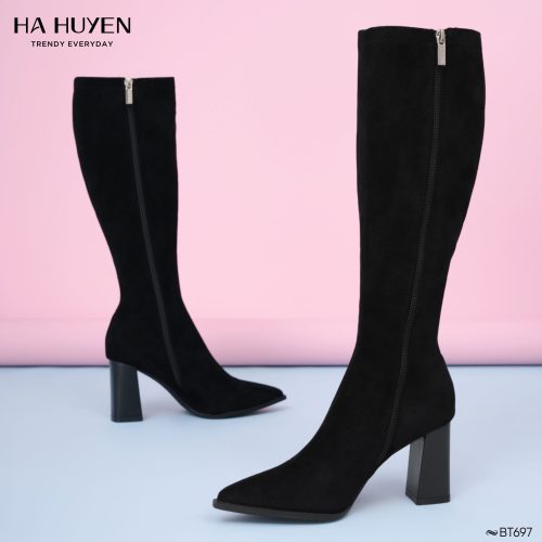 Boots nỉ da lộn 8cm - BT697