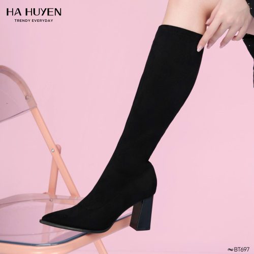 Boots nỉ da lộn 8cm - BT697 - Ảnh 2