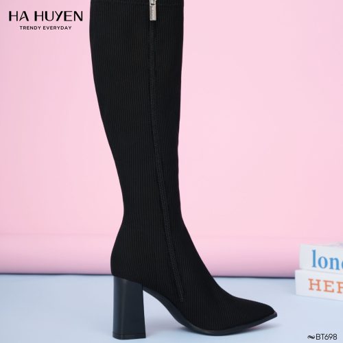 Boots vải mũi nhọn 8cm - BT698 - Ảnh 2
