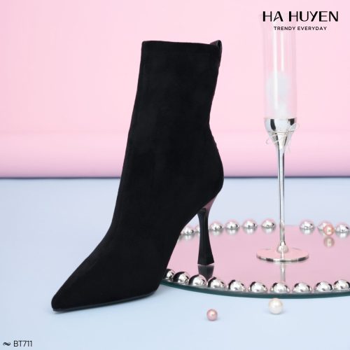 Boots nỉ da lộn 9cm - BT711 - Ảnh 2