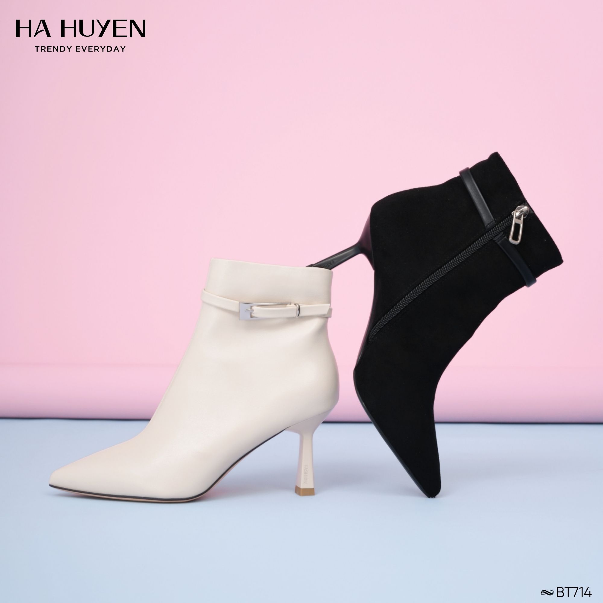 BT714 (3) Boots nỉ da lộn 8cm - BT714 - Ảnh 1