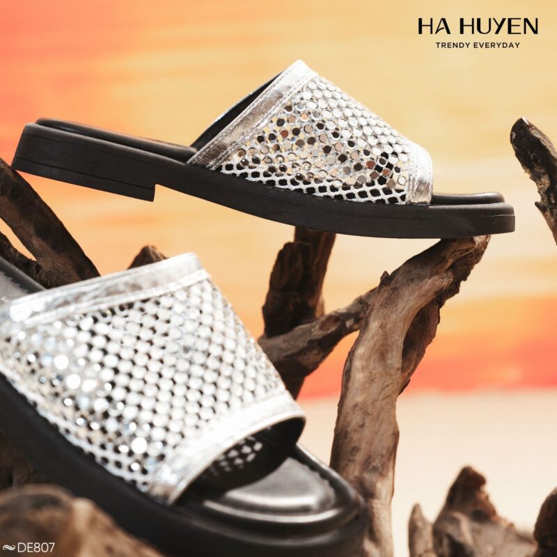 Dép lưới đính đá 2cm - DE807 - Ảnh 4