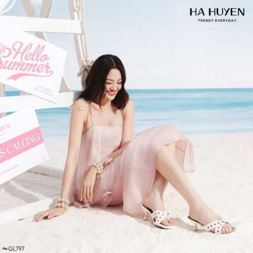 Guốc lê da lì 6cm - GL797