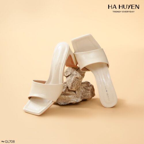 Guốc lê da lì 7cm - GL708