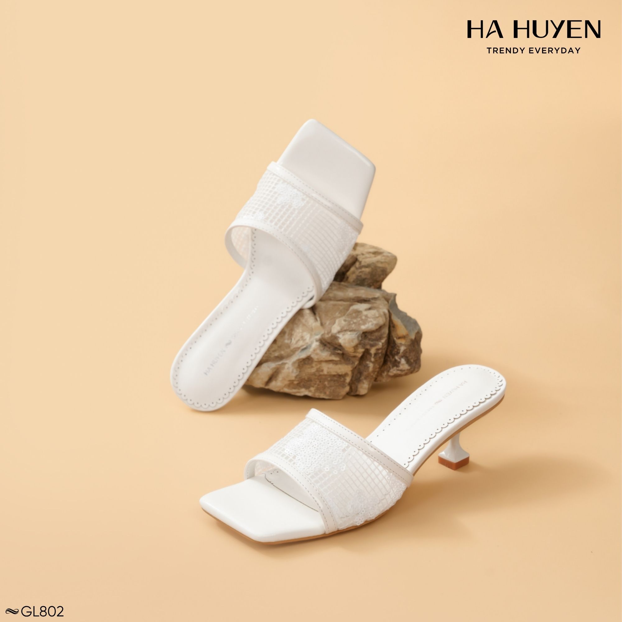 GL802 Guốc lê lưới 5cm - GL802 - Ảnh 1