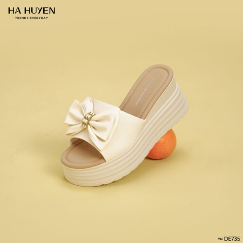 Dép xuồng đính nơ 8cm - DE735