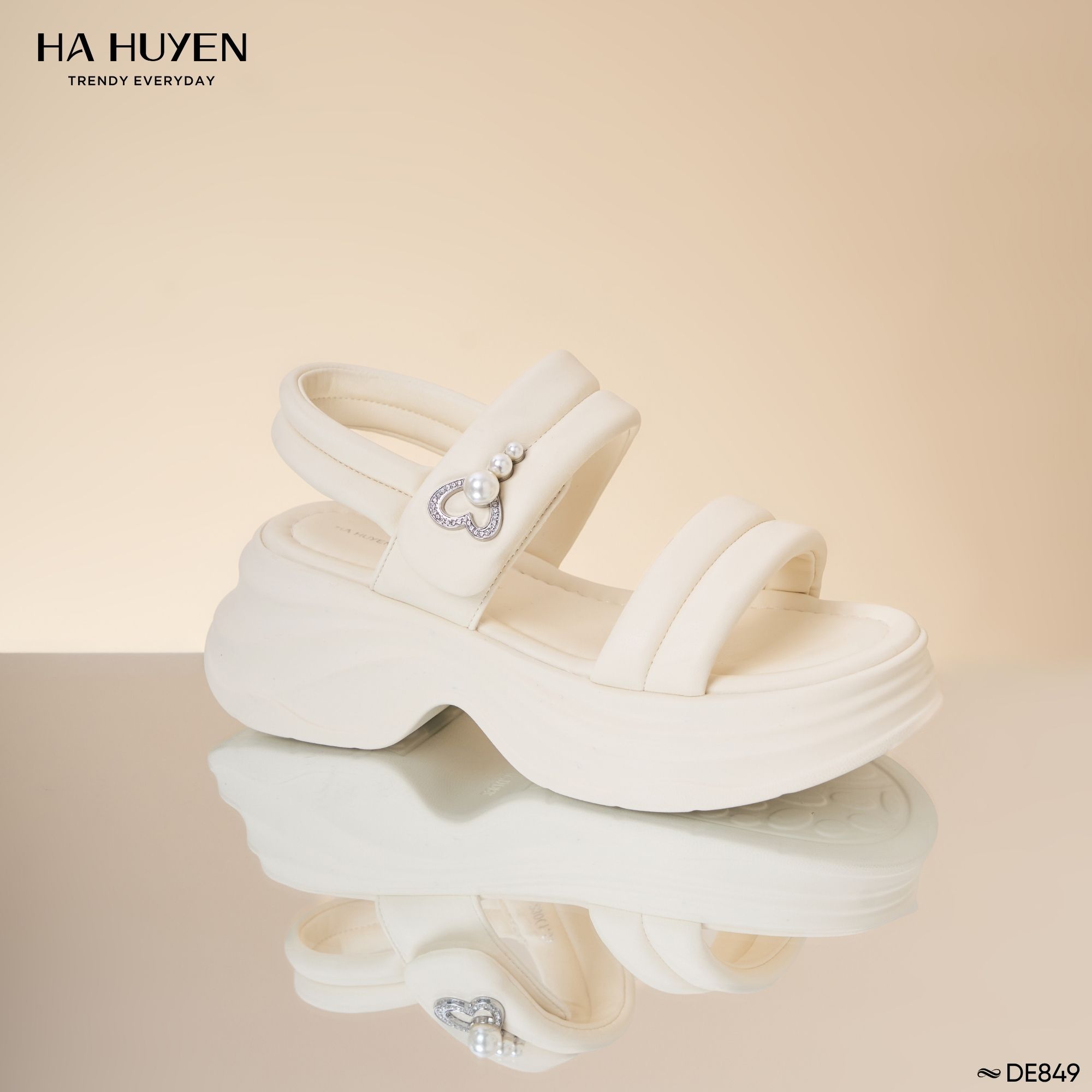 DE849 (2) Dép da lì 6cm - DE849 - Ảnh 1