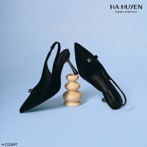 Cao gót nơ ngang đính đá 7cm - CG2697 - Ảnh 3