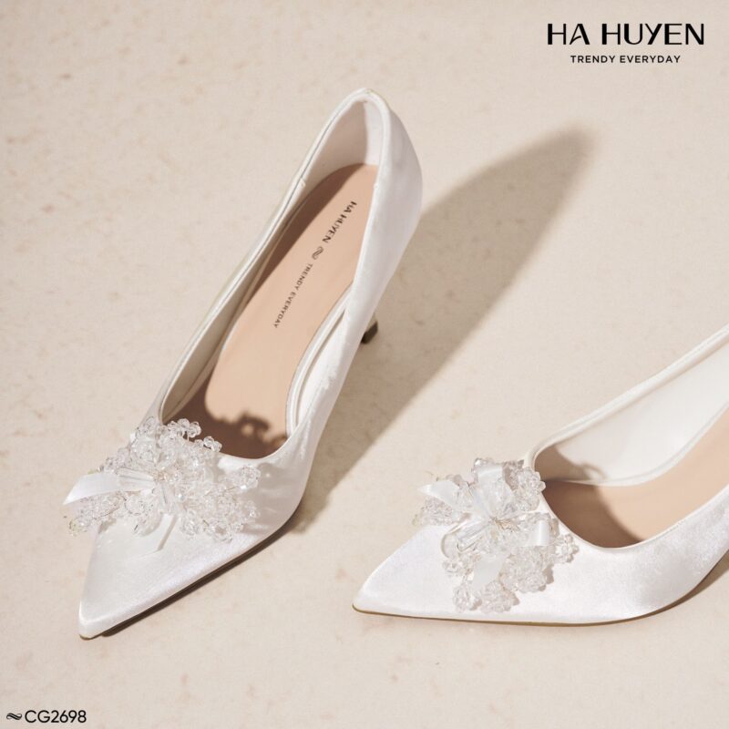 Cao gót lụa hoa chùm 8cm - CG2698 - Ảnh 4