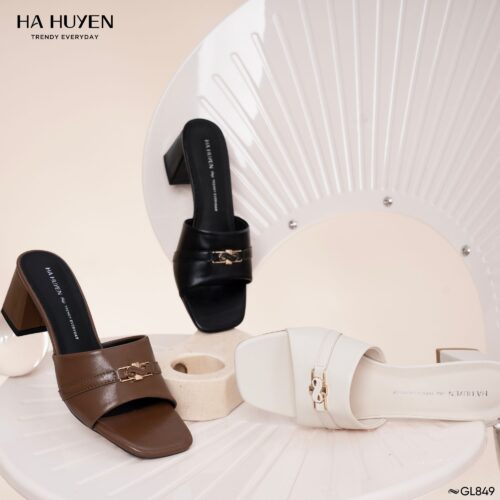 Guốc lê da lì 5cm - GL849