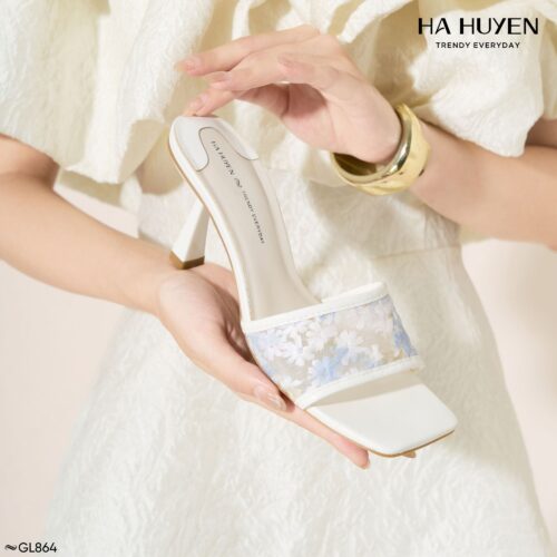 Guốc lê ren hoa 7cm - GL864 - Ảnh 4