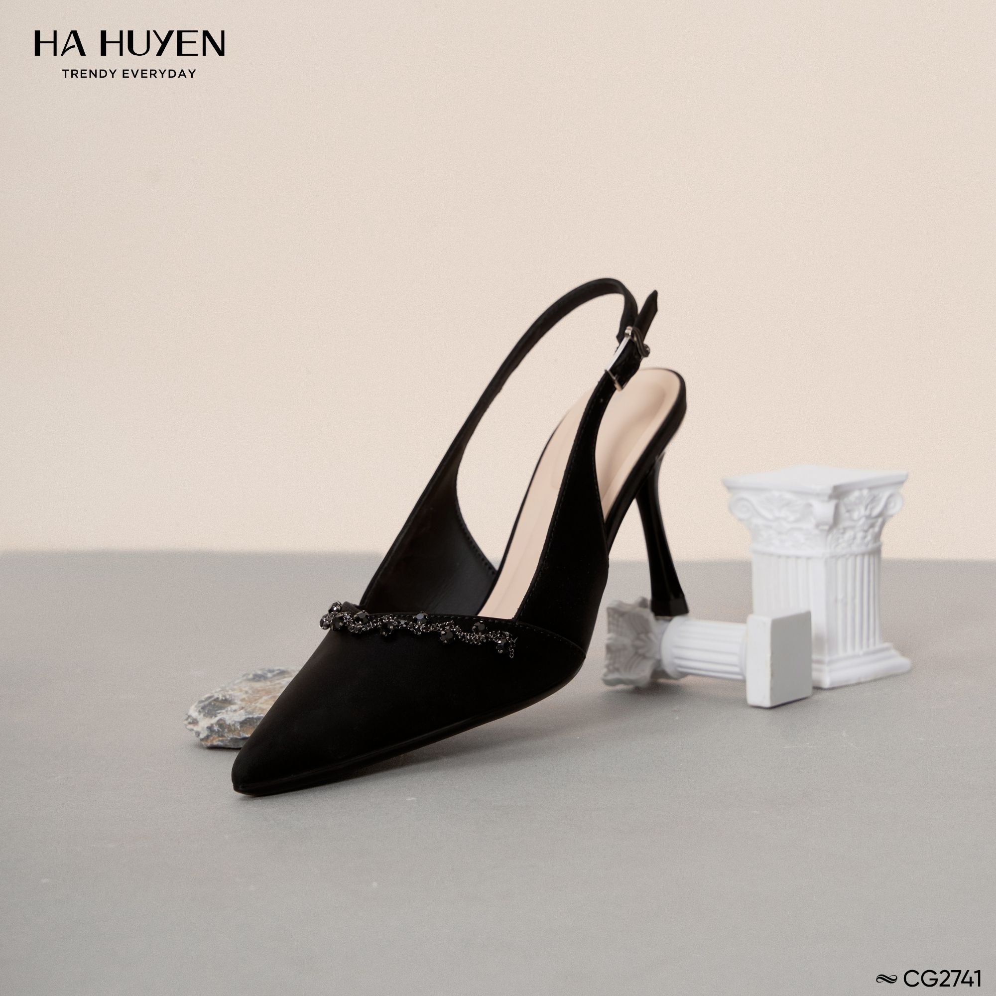 CG2741 Cao gót da lì 9cm - CG2741 - Ảnh 1