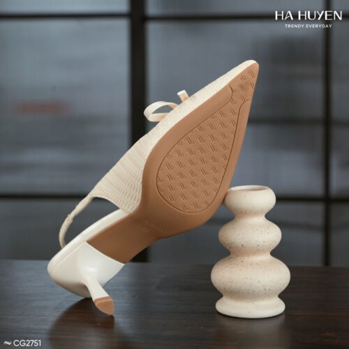 Cao gót mũi nhọn giả cói 7cm - CG2751 - Ảnh 4