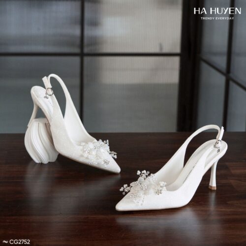 Cao gót nhũ hoa bạc 8cm - CG2752