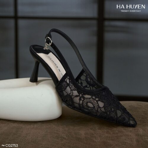 Cao gót ren hoa 6cm - CG2753 - Ảnh 5